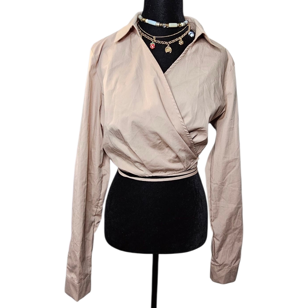 Rue21 Light Tan Wrap Blouse